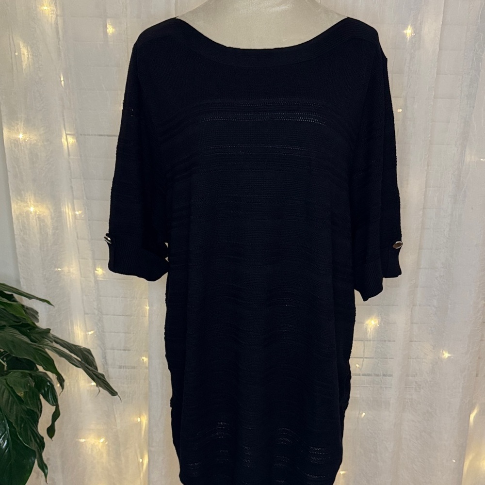 Apt. 9 Elegant Black Crew Neck Sweater